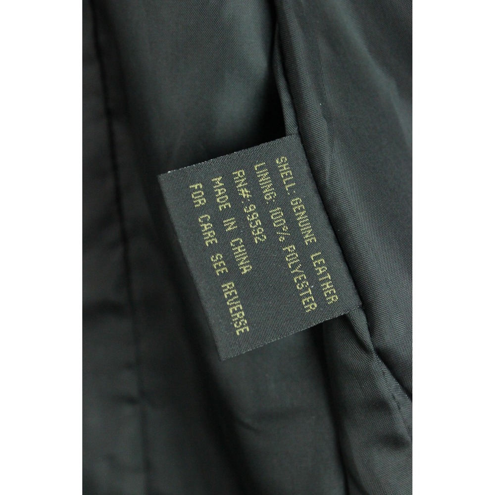 Vintage Comstock Expedition Mens Black Genuine Leather Full Zip Jacket Medium - Picture 3 of 7